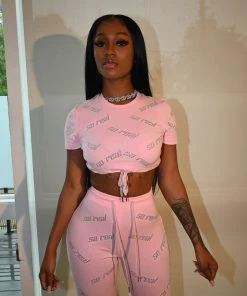 SHOP SO REAL Sets Women Solitaire Stones Pants