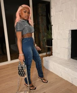 SHOP SO REAL Tops Prissy Stones Top