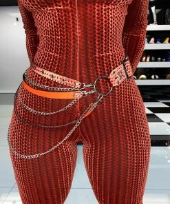 SHOP SO REAL Accessories Diamond Chain Belt