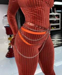 SHOP SO REAL Accessories Diamond Chain Belt