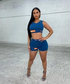 SHOP SO REAL Denim Combat Set