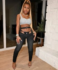 SHOP SO REAL Exposed Denim Bottoms