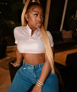 SHOP SO REAL Tops Prissy Stones Top