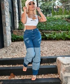 SHOP SO REAL Tops Slit Crop