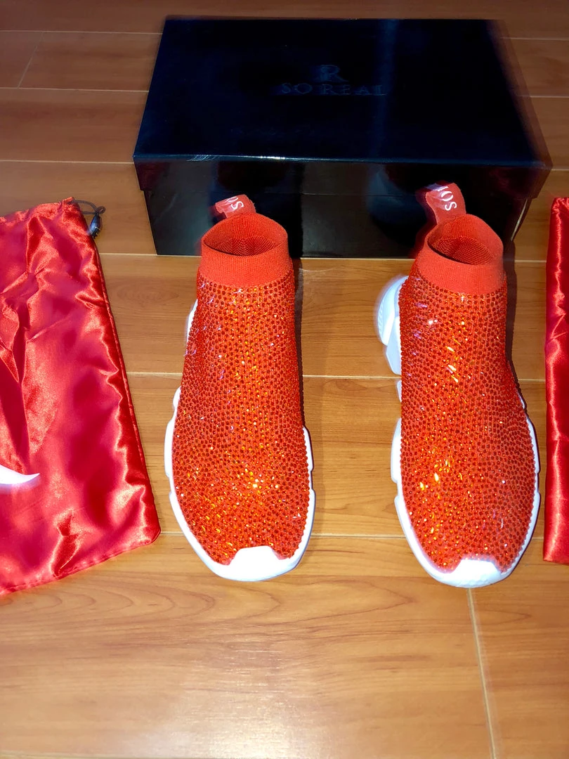 SHOP SO REAL Footwear Tangerine Crystal Speed π 4 SHOP SO REAL Footwear Tangerine Crystal Speed π